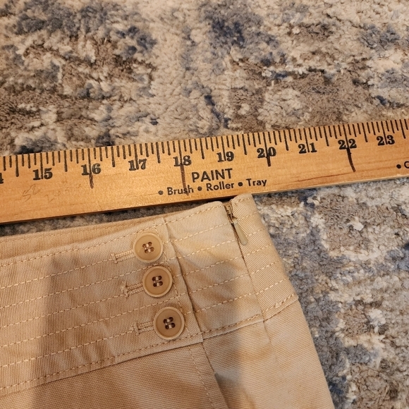Talbots tan straight leg high rise pants. 28" inseam. - Picture 11 of 16